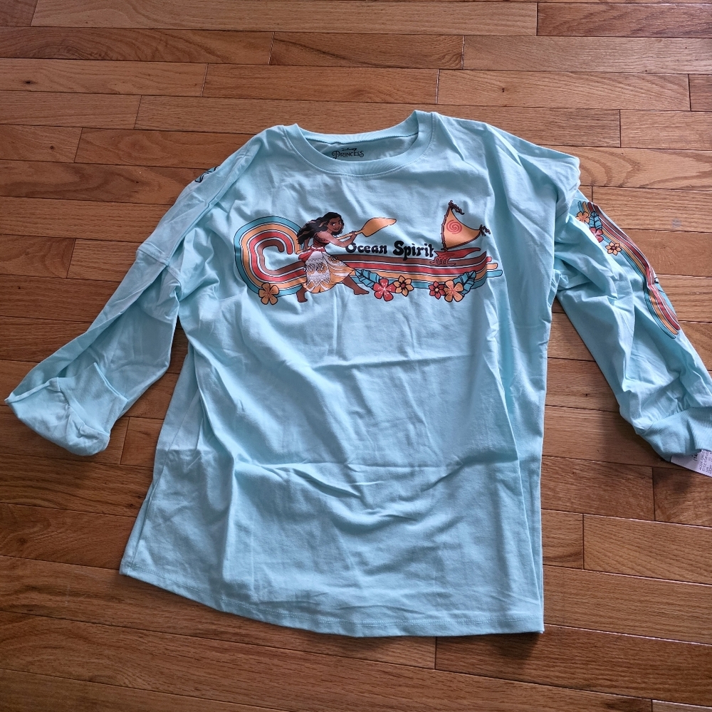 Disney Moana Ocean Spirit Long Sleeve Shirt - Light Blue